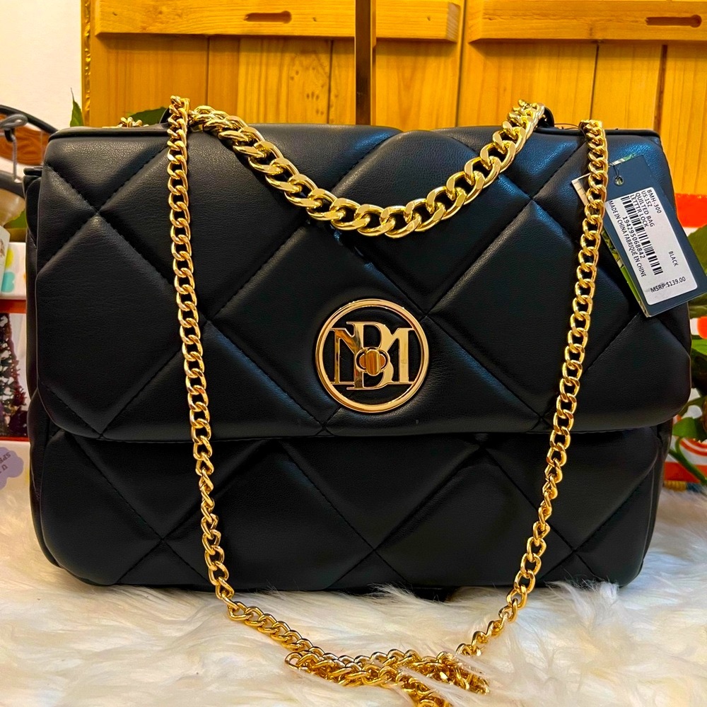 Badgley Mischka Quilted Soft Leather Two way Bag